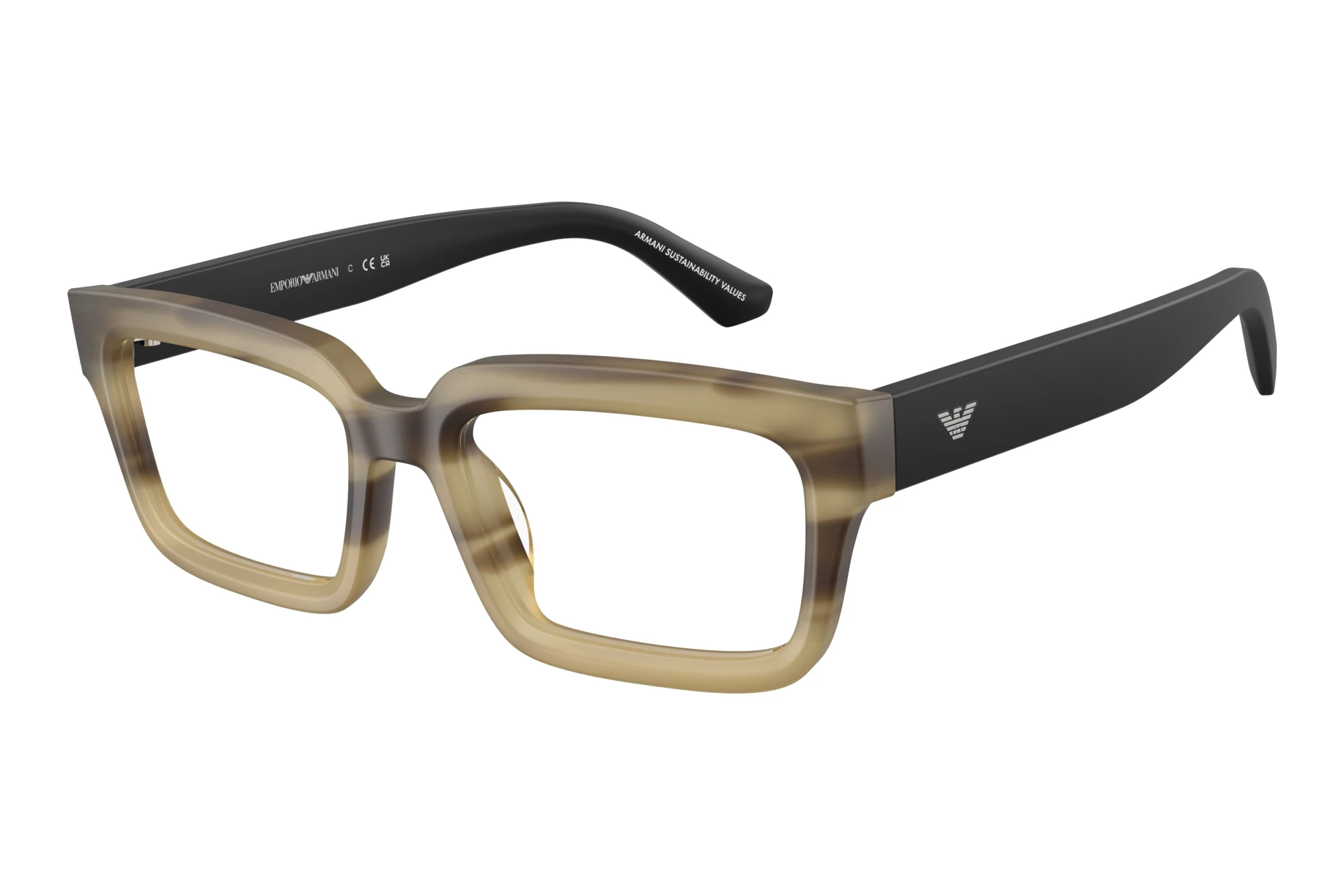 Emporio Armani EA3277U 6369 Striped Havana Green Emporio Armani EA3277U 6369 Striped Havana Green