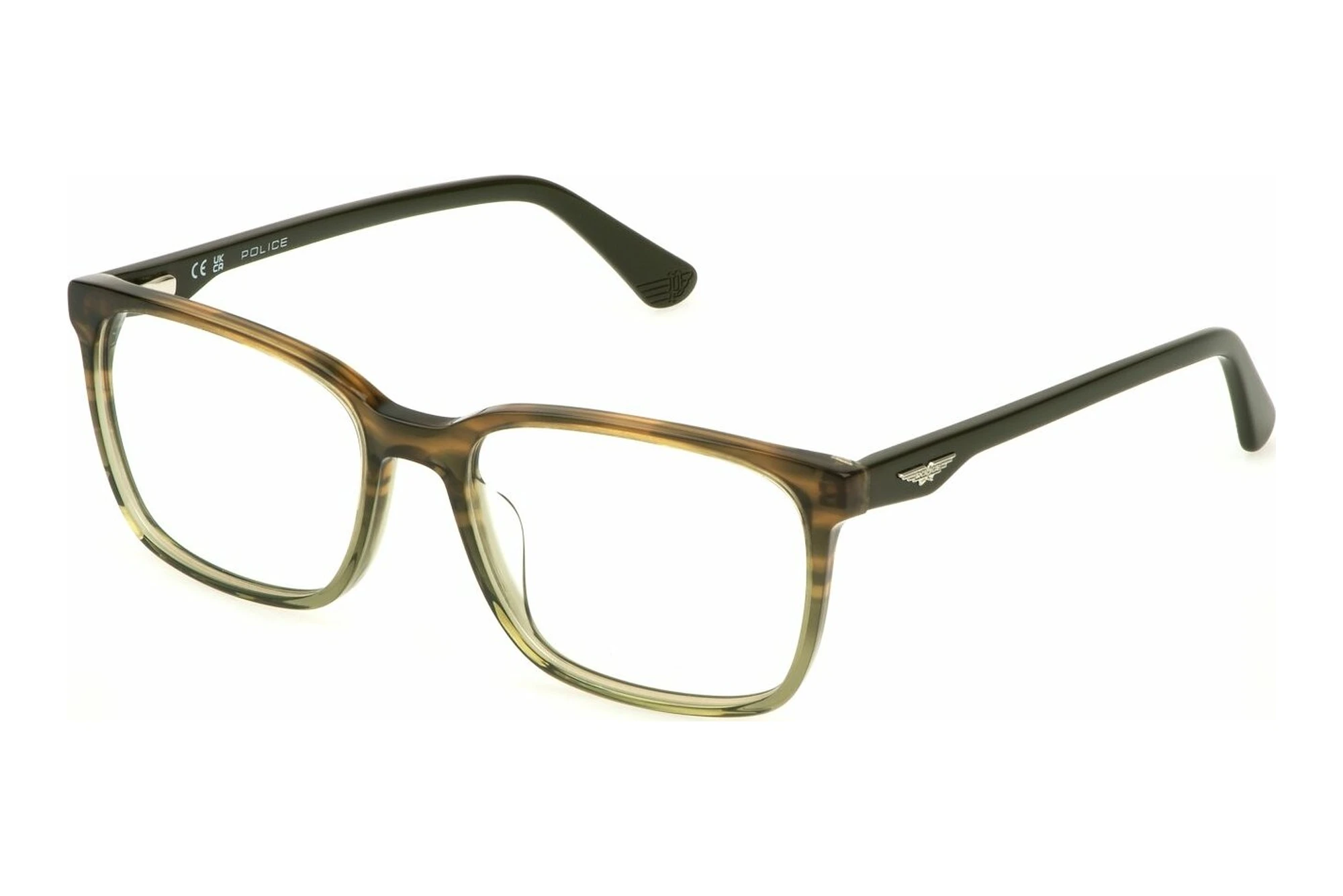 Police VPLN81 0GG6 STRIPED BROWN+GREEN Police VPLN81 0GG6 STRIPED BROWN+GREEN