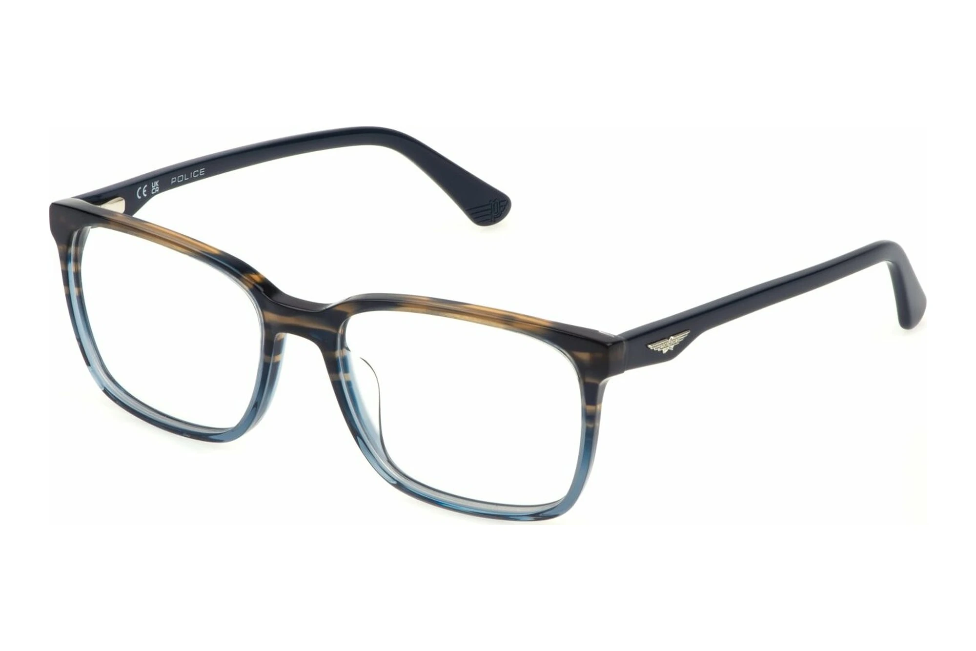 Police VPLN81 0LMB STRIPED BROWN+BLUE Police VPLN81 0LMB STRIPED BROWN+BLUE