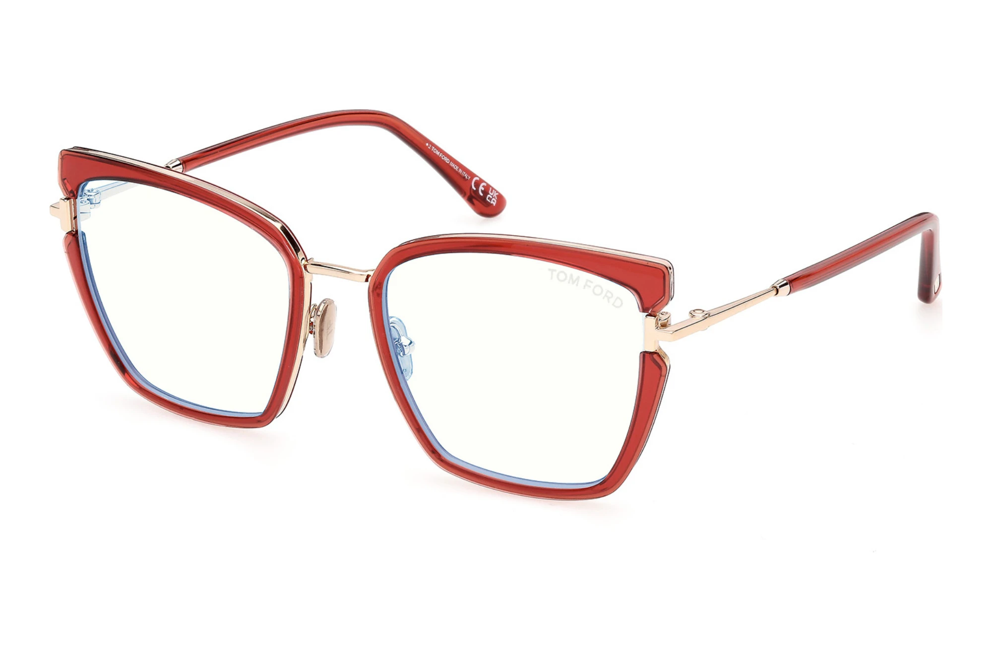 Tom Ford FT5984-B 042 Glänzend Hell Orange Tom Ford FT5984-B 042 Glänzend Hell Orange