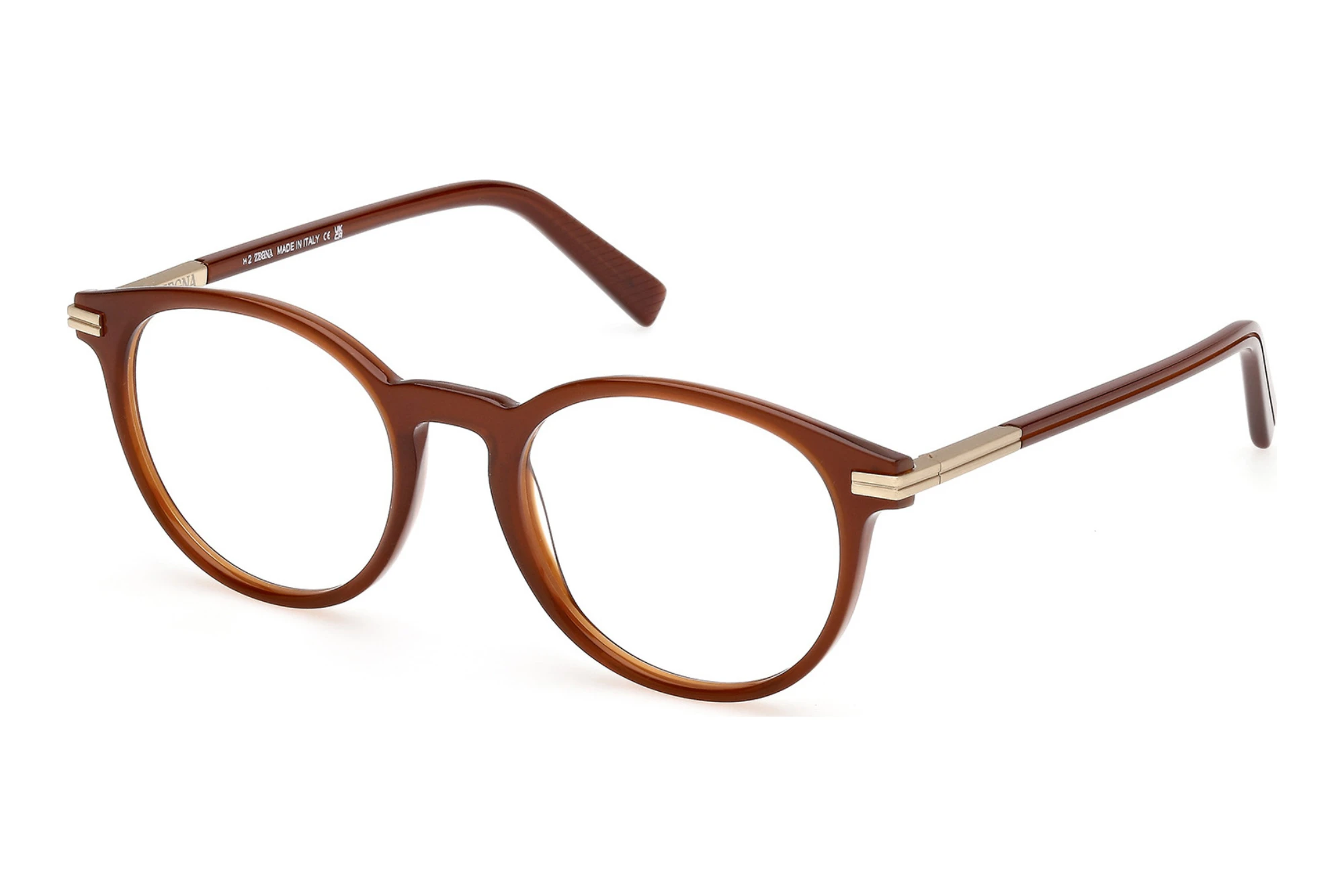 Zegna EZ5310 048 Glänzend Dunkelbraun Zegna EZ5310 048 Glänzend Dunkelbraun