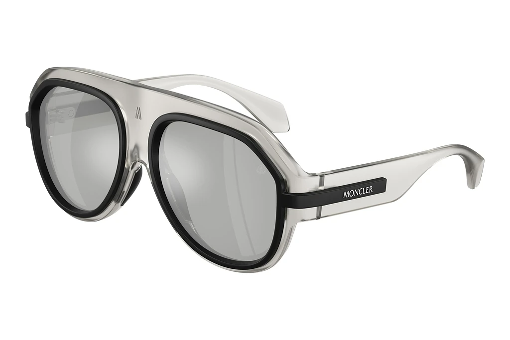 Moncler ME8012U 50078V Mirror SilverMatte Transparent Grey Moncler ME8012U 50078V Mirror SilverMatte Transparent Grey