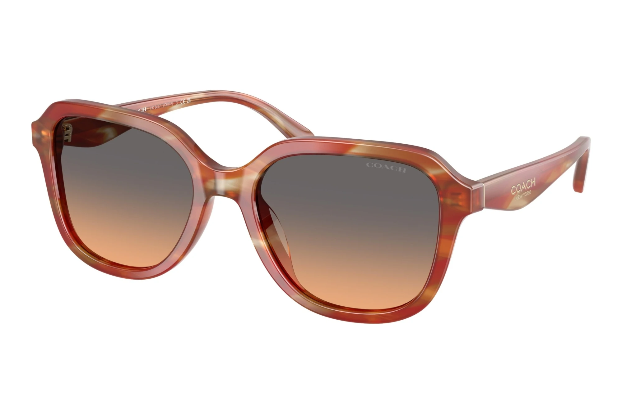 Coach HC8437U 590018 Smokey Peach GradientStriated Chestnut Coach HC8437U 590018 Smokey Peach GradientStriated Chestnut