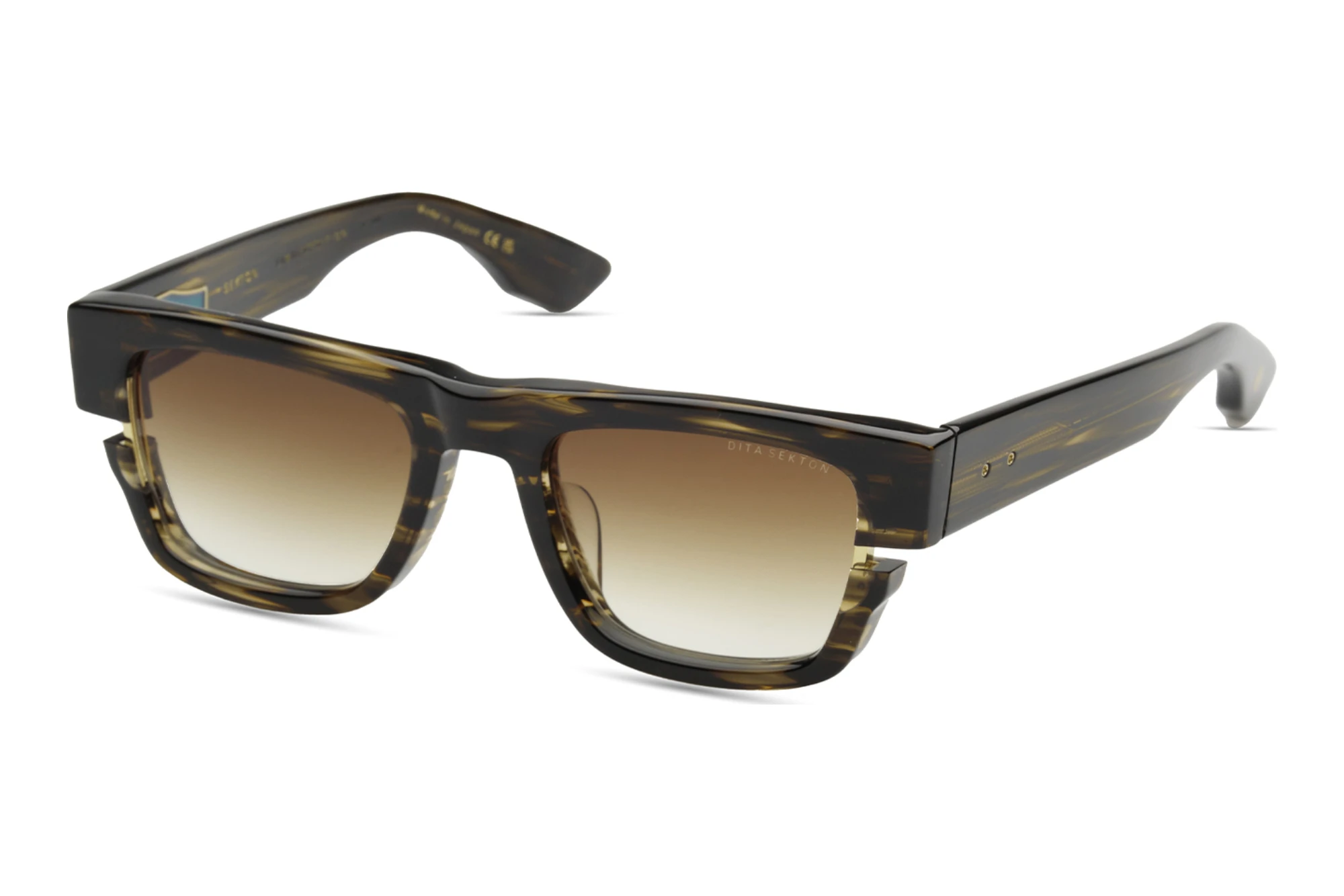 DITA DTS-122 07 BROWN TO CLEAR GRADIENTBURNT TIMBER - YELLOW GOLD DITA DTS-122 07 BROWN TO CLEAR GRADIENTBURNT TIMBER - YELLOW GOLD