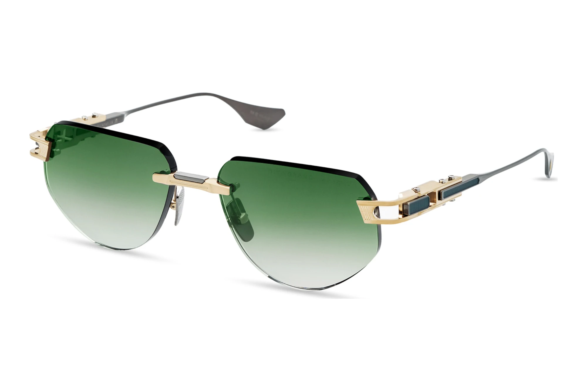 DITA DTS-164 02A DARK GREEN TO CLEAR GRADIENTWHITE GOLD - ANTIQUE SILVER DITA DTS-164 02A DARK GREEN TO CLEAR GRADIENTWHITE GOLD - ANTIQUE SILVER