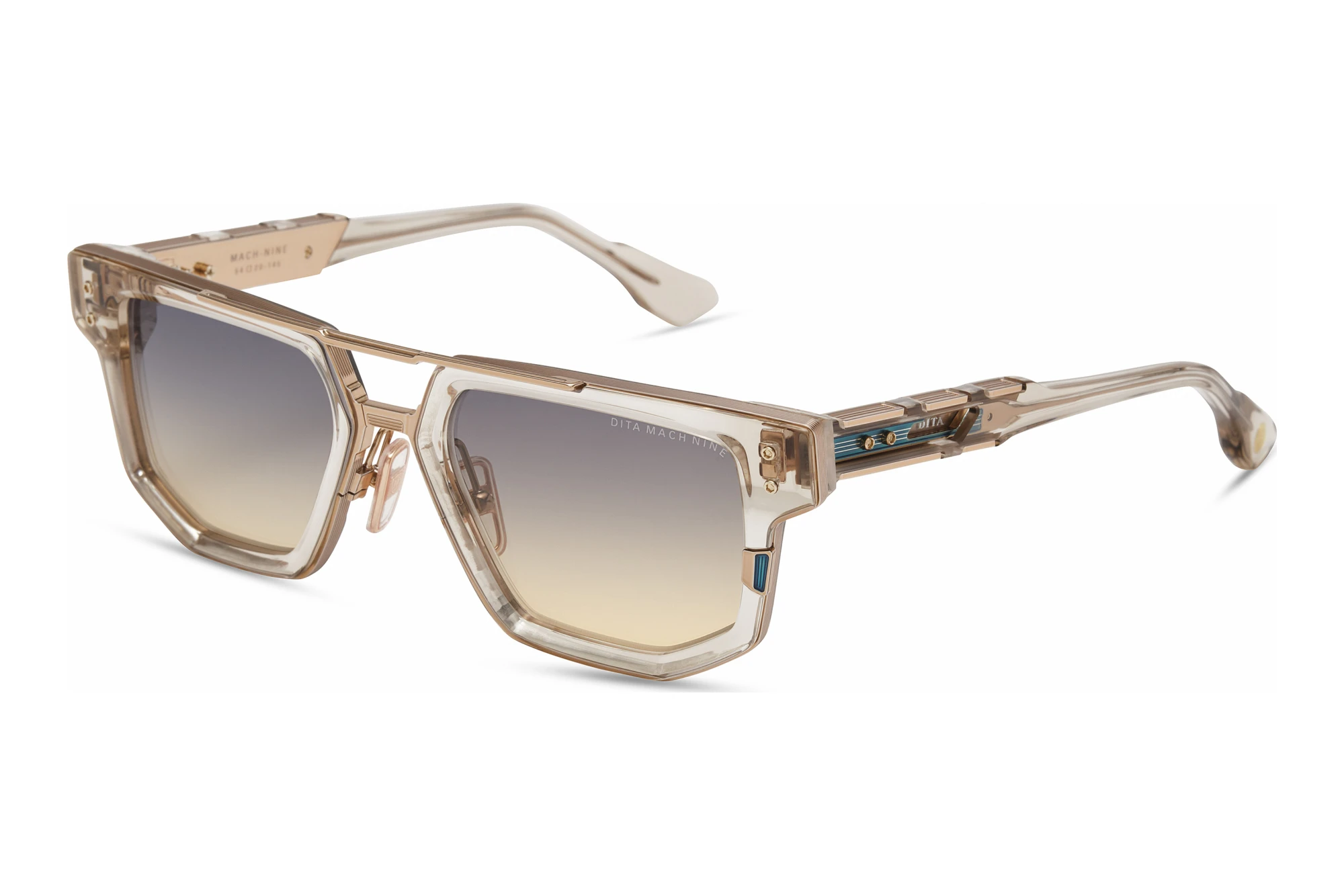 DITA DTS-478 02A GREY TO APRICOT GRADIENTKHAKI CRYSTAL - ROSE GOLD DITA DTS-478 02A GREY TO APRICOT GRADIENTKHAKI CRYSTAL - ROSE GOLD