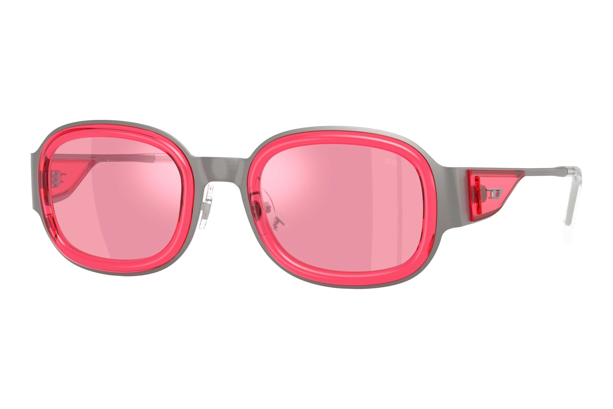 Diesel DL1020 104530 Pink Mirror Internal SilverBrushed Gunmetal Diesel DL1020 104530 Pink Mirror Internal SilverBrushed Gunmetal