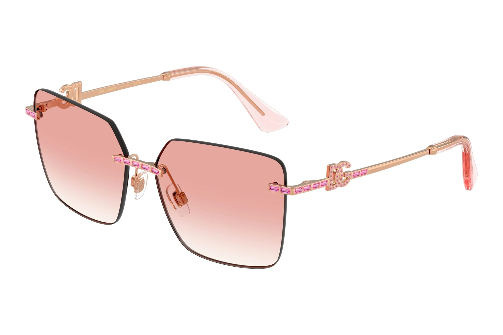 Dolce & Gabbana DG2332B 12988D Clear Gradient PinkRose Gold Dolce & Gabbana DG2332B 12988D Clear Gradient PinkRose Gold