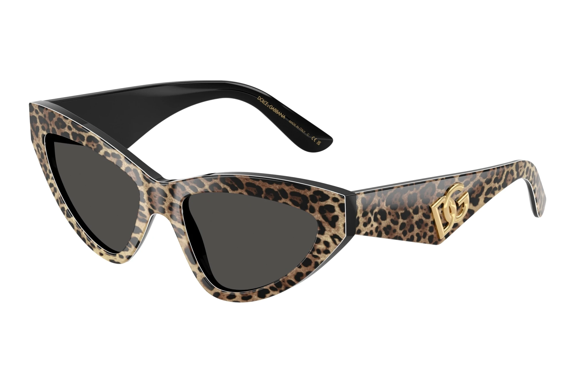 Dolce & Gabbana DG4439 316387 Dark GreyLeo Brown On Black Dolce & Gabbana DG4439 316387 Dark GreyLeo Brown On Black