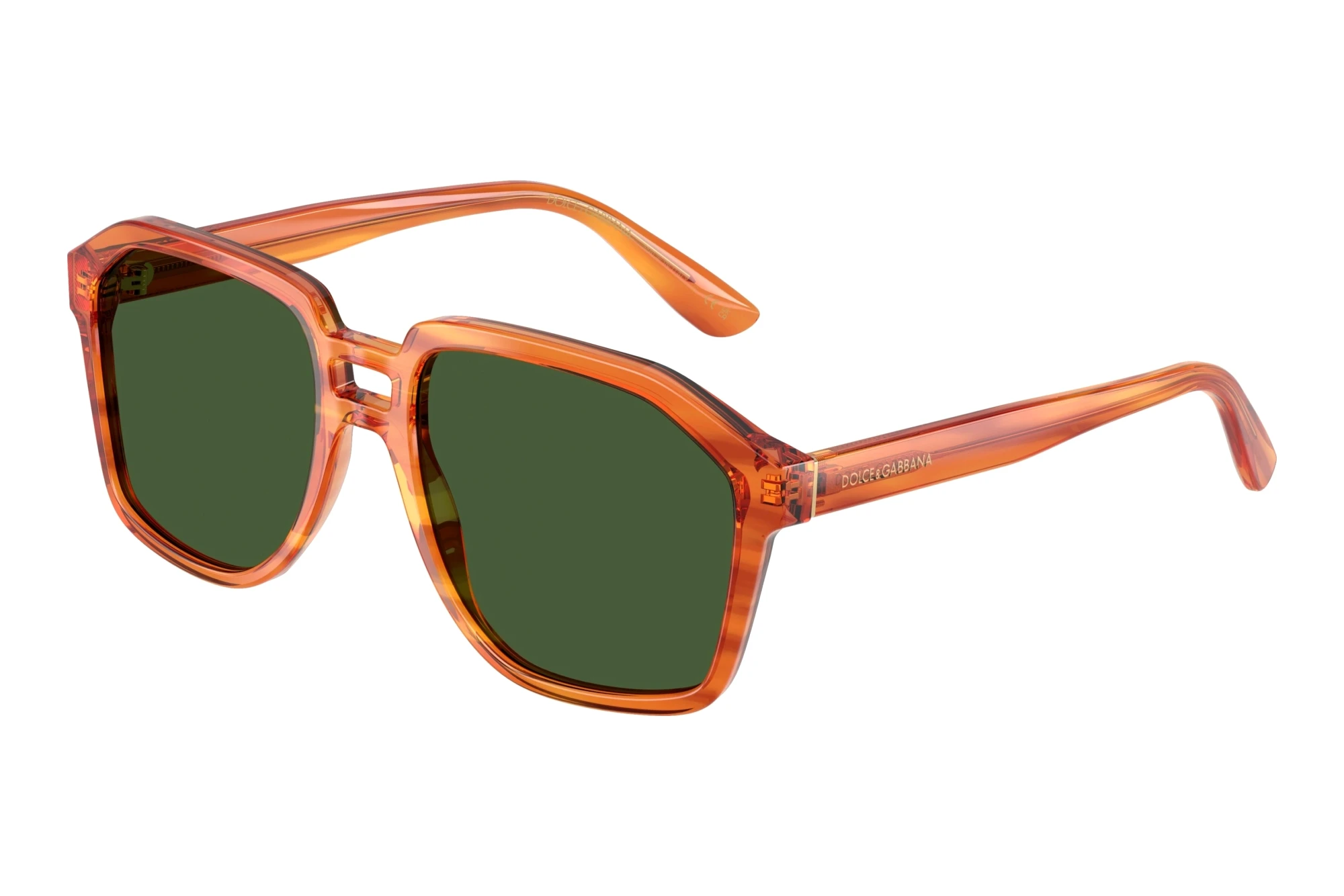 Dolce & Gabbana DG4568 34839A Dark Green PolarizedTransparent Camel On Striped Ginger Dolce & Gabbana DG4568 34839A Dark Green PolarizedTransparent Camel On Striped Ginger