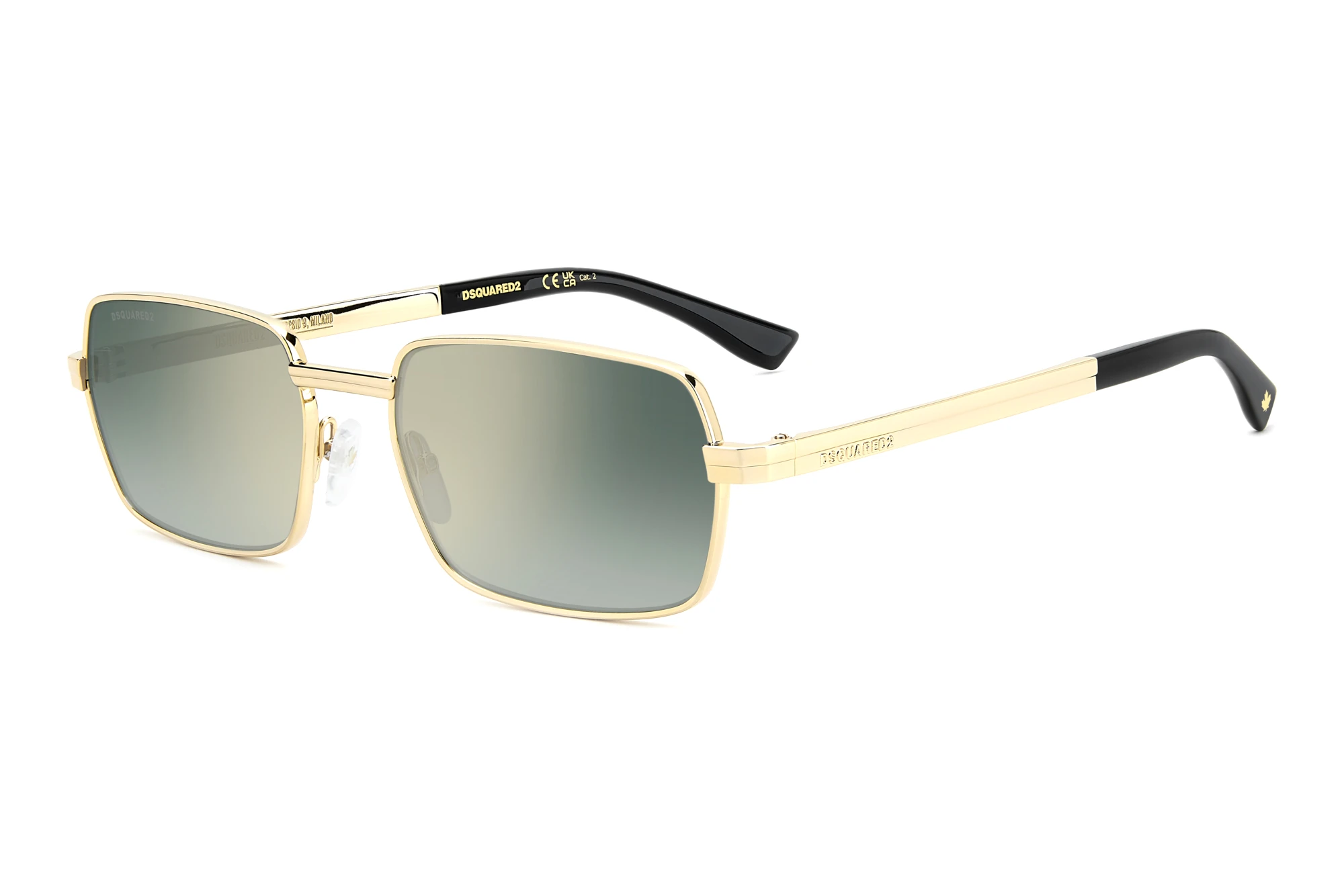 Dsquared2 D2 0192/S 000/EZ GREEN SHADED FLASH GUN METALROSE GOLD Dsquared2 D2 0192/S 000/EZ GREEN SHADED FLASH GUN METALROSE GOLD