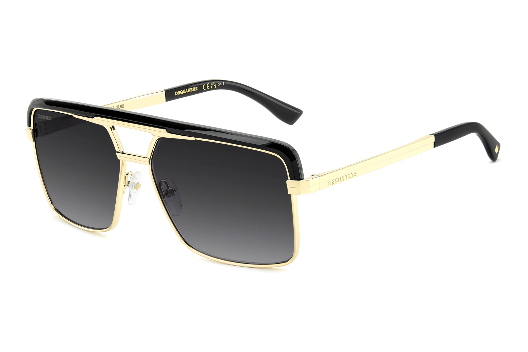 Dsquared2 D2 0212/S 2M2/9O GREY SHADEDBLACK GOLD Dsquared2 D2 0212/S 2M2/9O GREY SHADEDBLACK GOLD