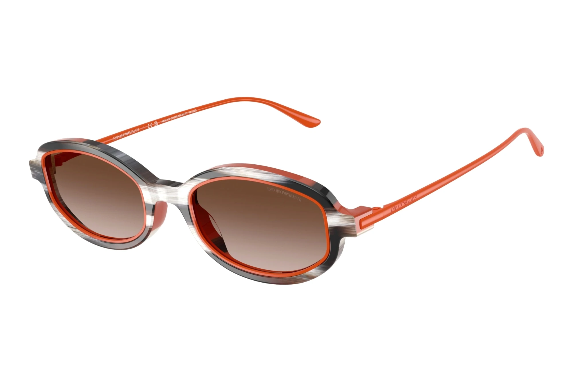 Emporio Armani EA4276U 642613 Brown GradientShiny Striped Beige/Orange Emporio Armani EA4276U 642613 Brown GradientShiny Striped Beige/Orange