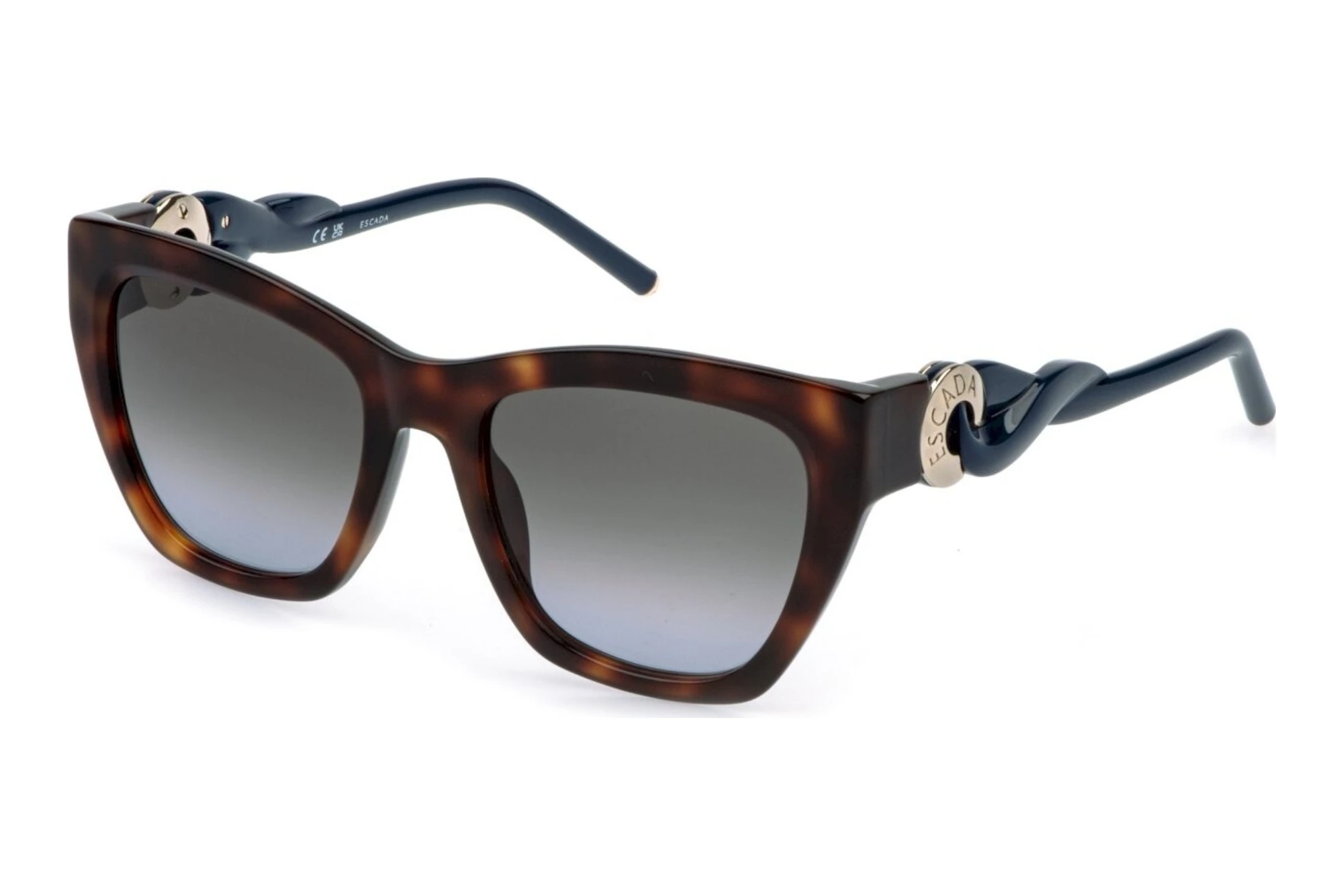 Escada SESG38 0752 SMOKE GRADIENT BLUESHINY DARK HAVANA Escada SESG38 0752 SMOKE GRADIENT BLUESHINY DARK HAVANA