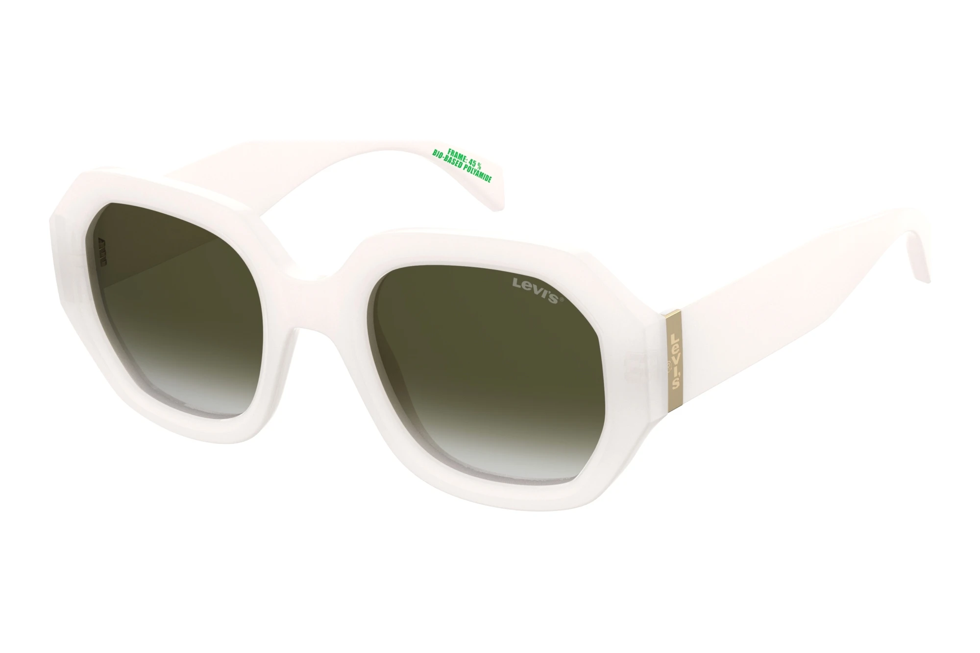 Levi's LV 1066/S VK6/9K GREEN SHADEDWHITE Levi's LV 1066/S VK6/9K GREEN SHADEDWHITE