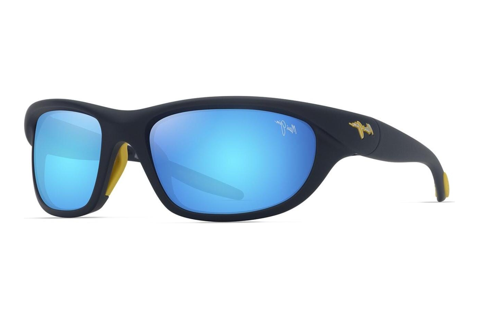 Maui Jim Haulani B349-03A Blue HawaiiMatte Solid Dark Blue w/Yellow Maui Jim Haulani B349-03A Blue HawaiiMatte Solid Dark Blue w/Yellow