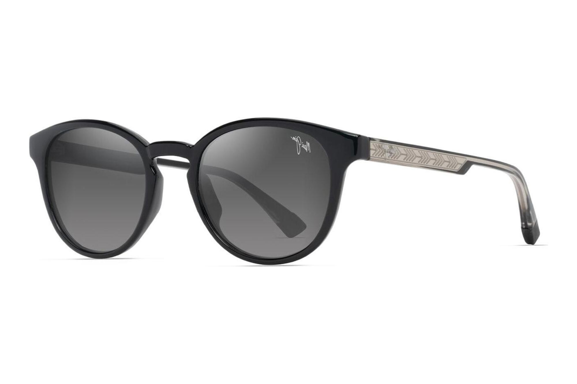 Maui Jim Hiehie GS636-14 Neutral GreyShiny Black w/Trans Light Grey Maui Jim Hiehie GS636-14 Neutral GreyShiny Black w/Trans Light Grey