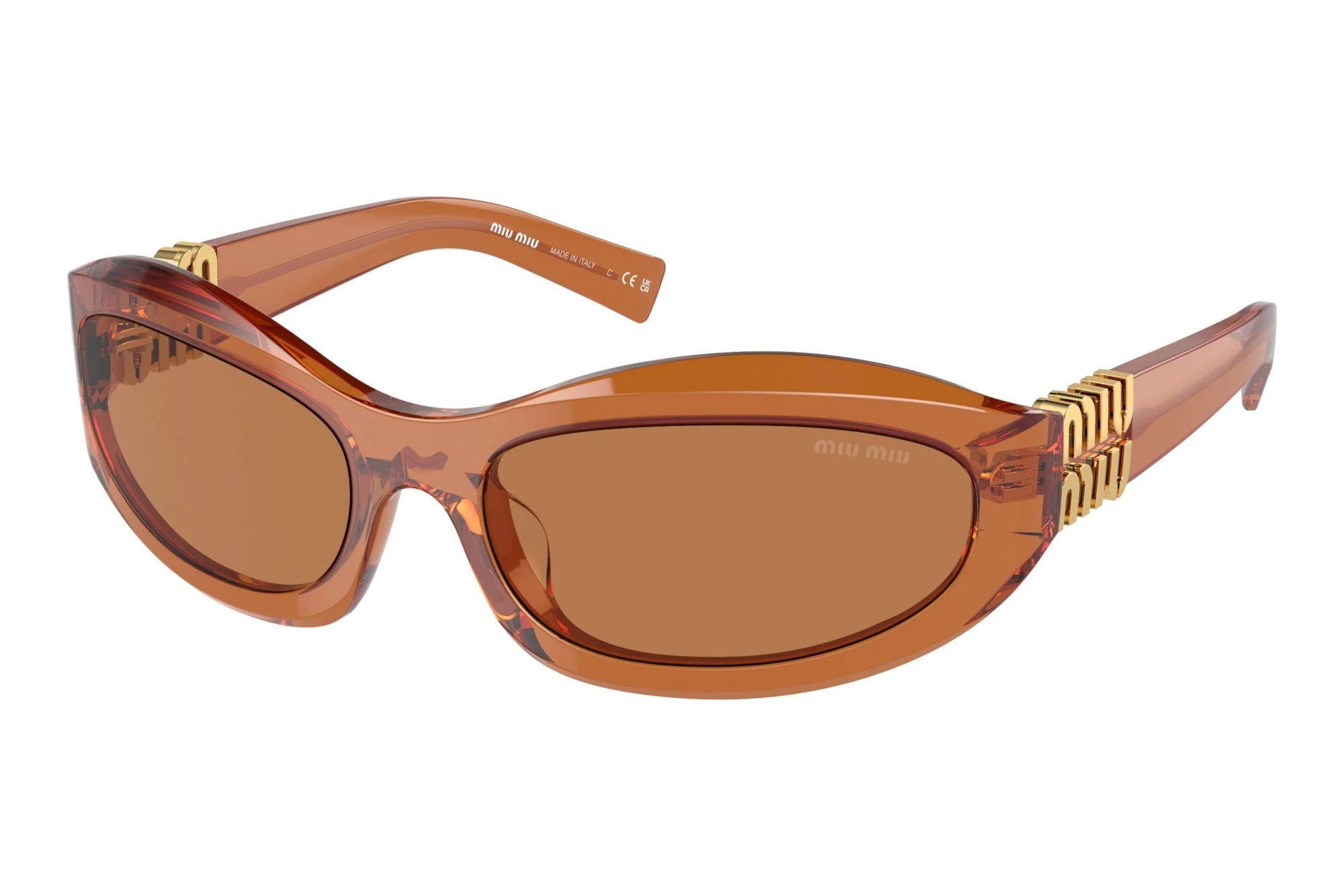 Miu Miu MU 14ZS 15T10I BrownCaramel Trasparent Miu Miu MU 14ZS 15T10I BrownCaramel Trasparent