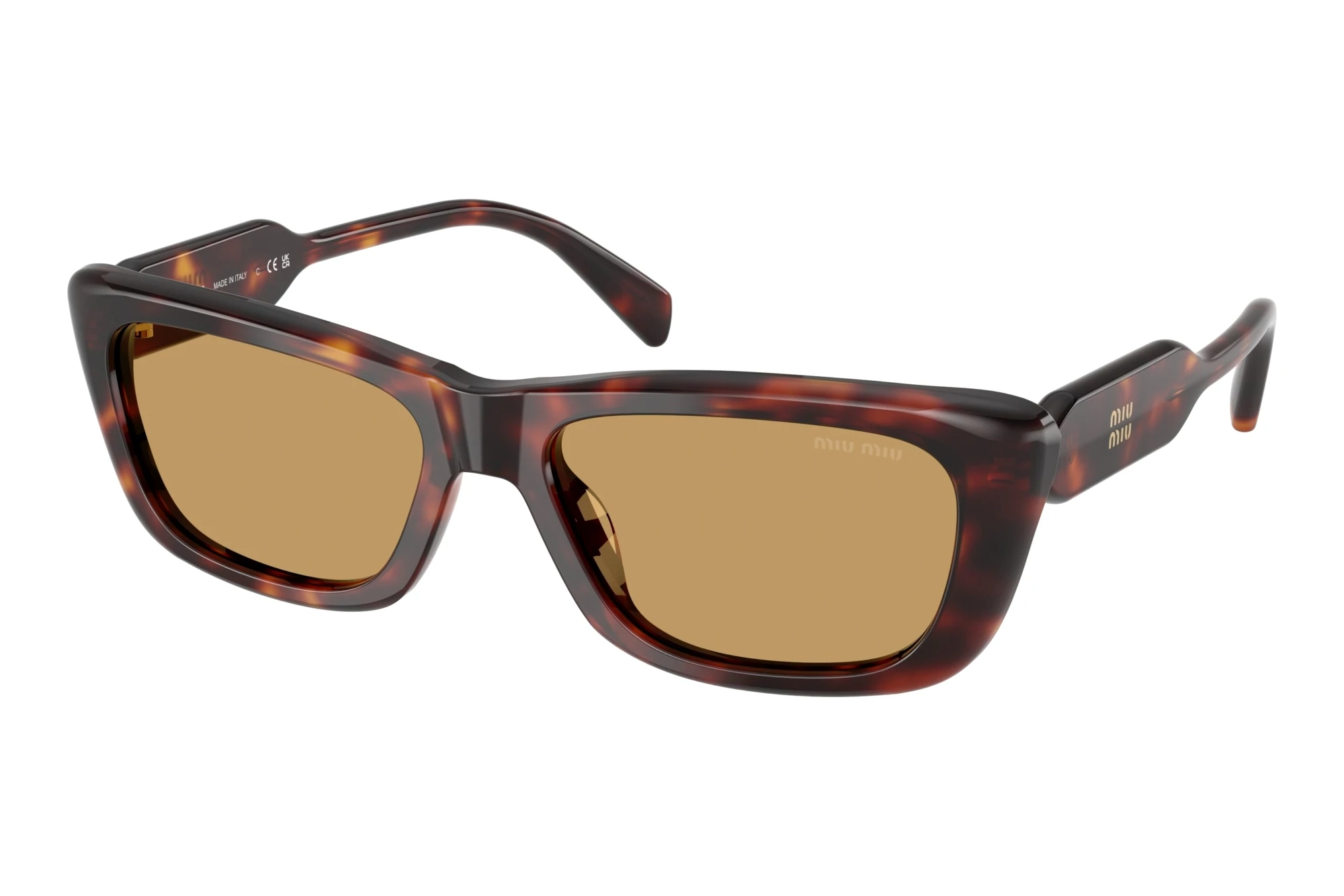 Miu Miu MU B12S 27L10Y BrownHavana Miu Miu MU B12S 27L10Y BrownHavana