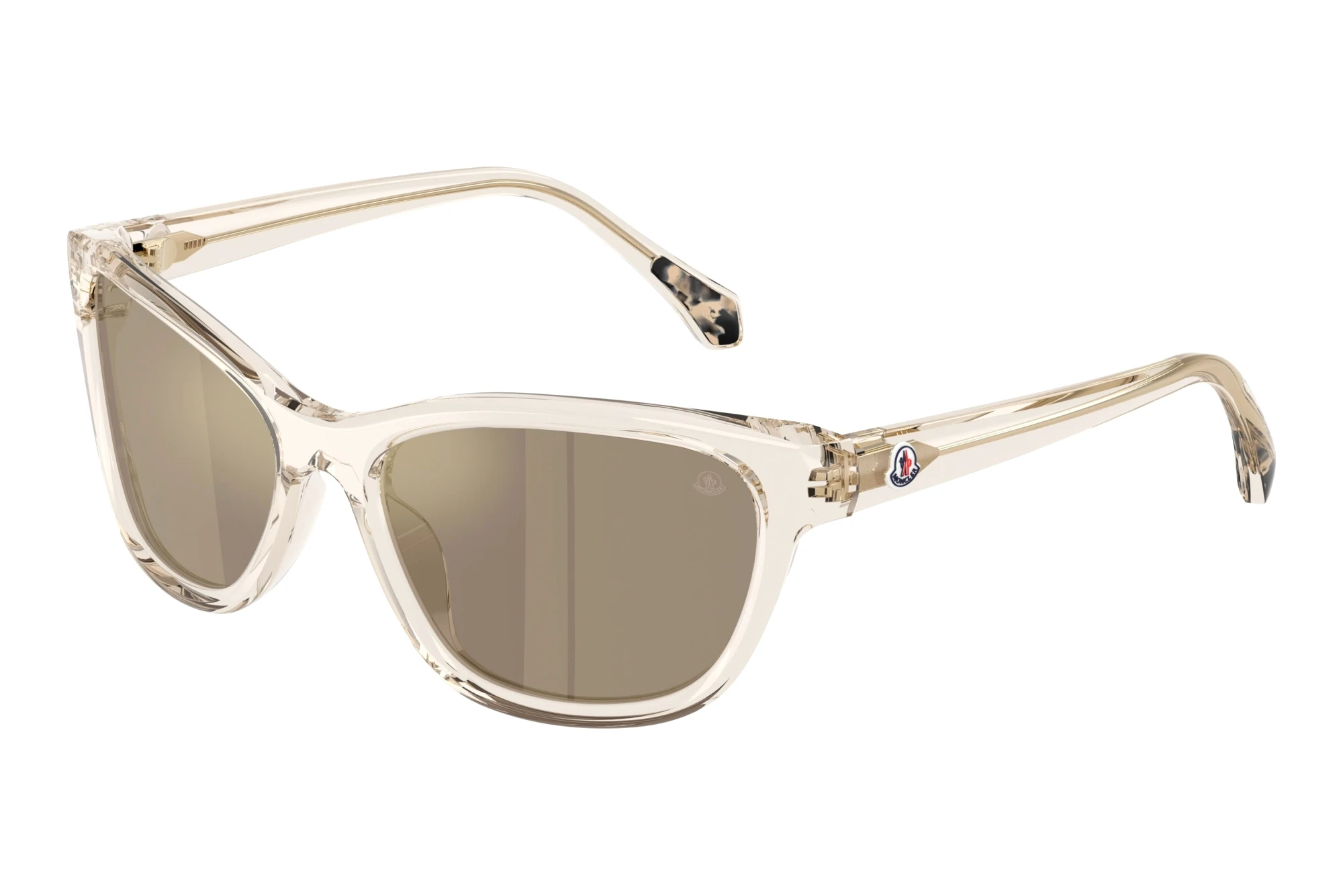 Moncler ME6031U 30032C Light Brown Mirror GoldShiny Transparent Off White Moncler ME6031U 30032C Light Brown Mirror GoldShiny Transparent Off White