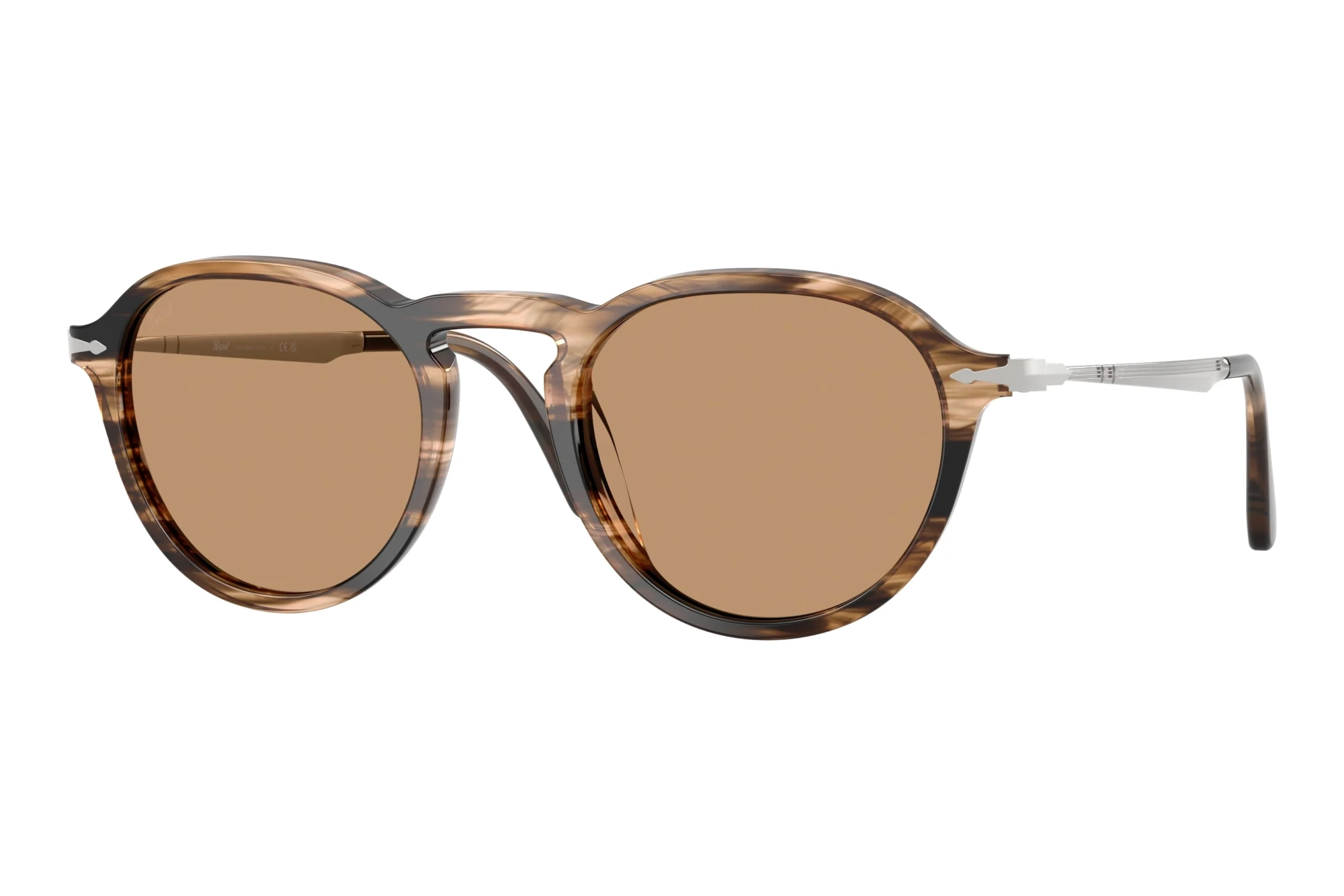 Persol PO3383S 123653 BrownStriped Black & Greish Brown Persol PO3383S 123653 BrownStriped Black & Greish Brown