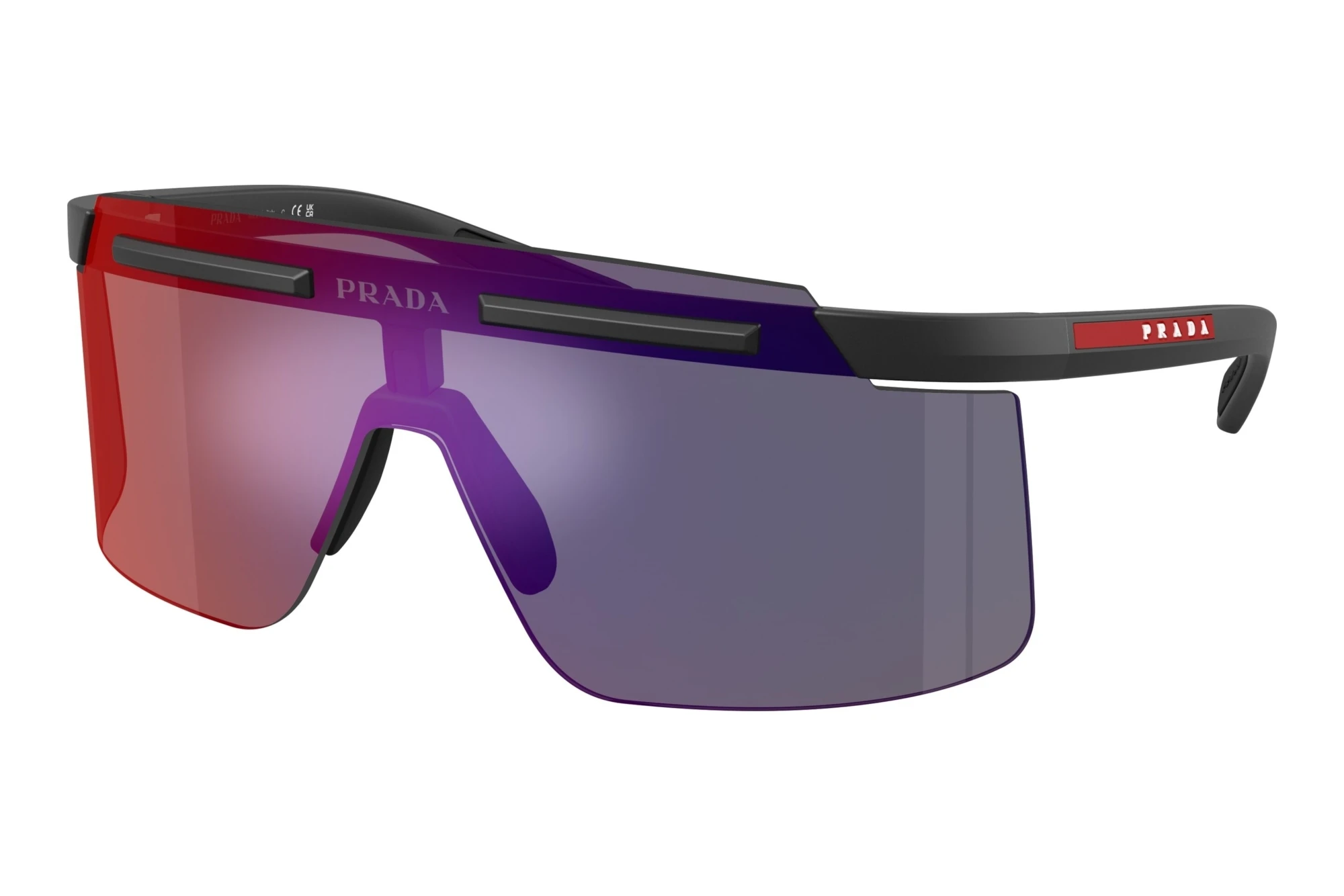 Prada Linea Rossa PS B06S 1BO08F Mirror Blue/RedMatte Black Prada Linea Rossa PS B06S 1BO08F Mirror Blue/RedMatte Black