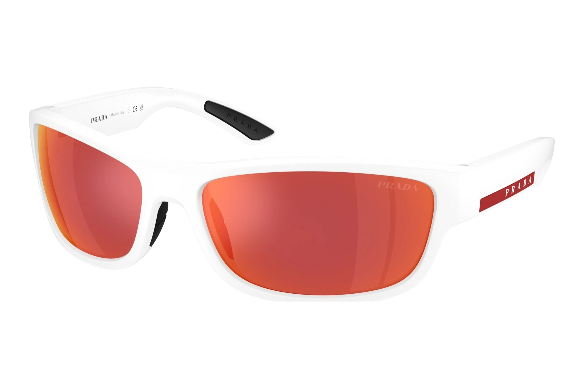 Prada Linea Rossa PS C04S AAI91D Brown Mirror OrangeMatte White Prada Linea Rossa PS C04S AAI91D Brown Mirror OrangeMatte White