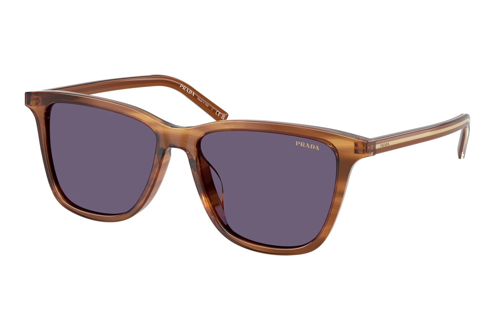 Prada PR D18SD 25O70W VioletStriped Rosewood Prada PR D18SD 25O70W VioletStriped Rosewood