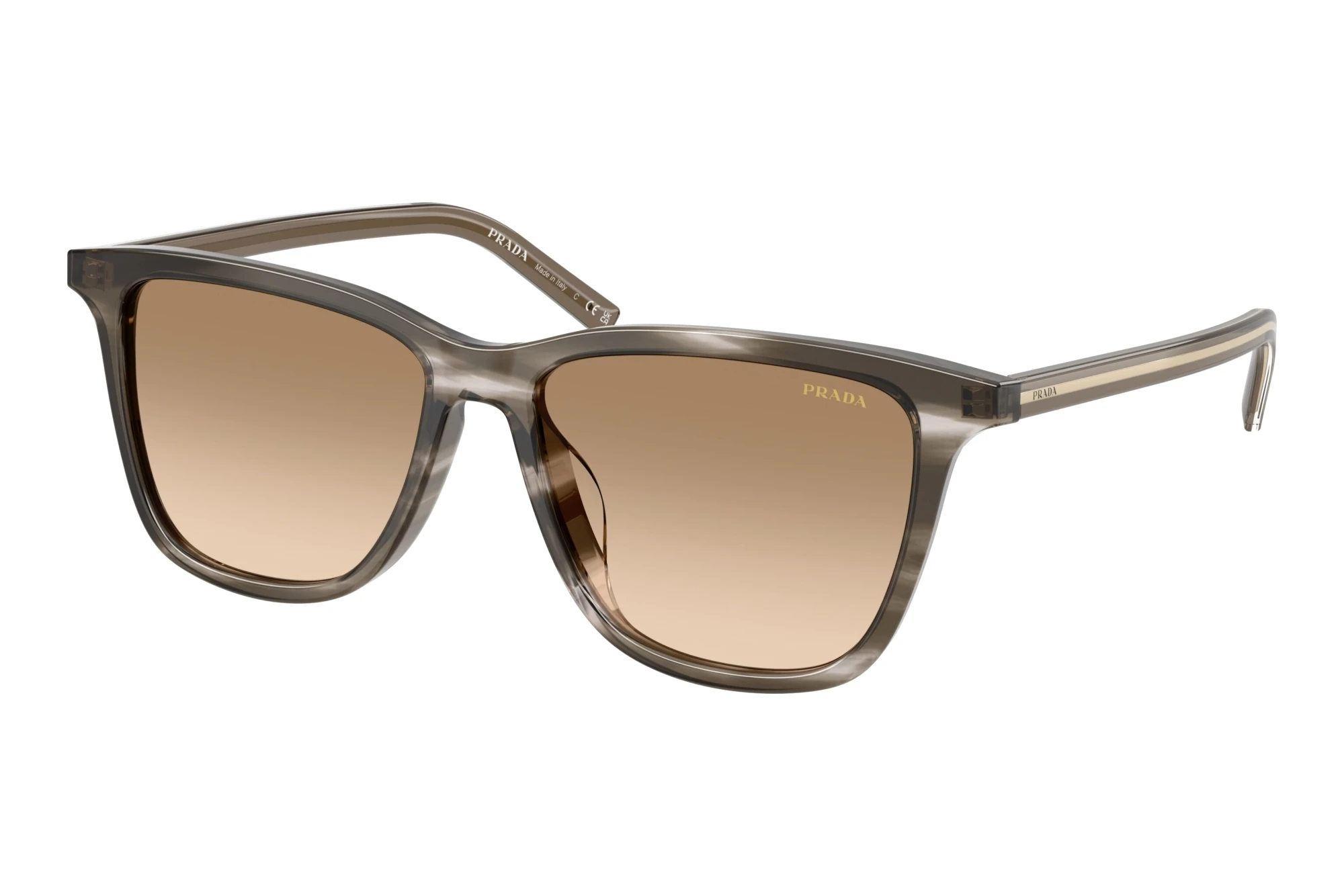 Prada PR D18SD 26O20S Yellow Gradient BrownStriped Ebony Prada PR D18SD 26O20S Yellow Gradient BrownStriped Ebony