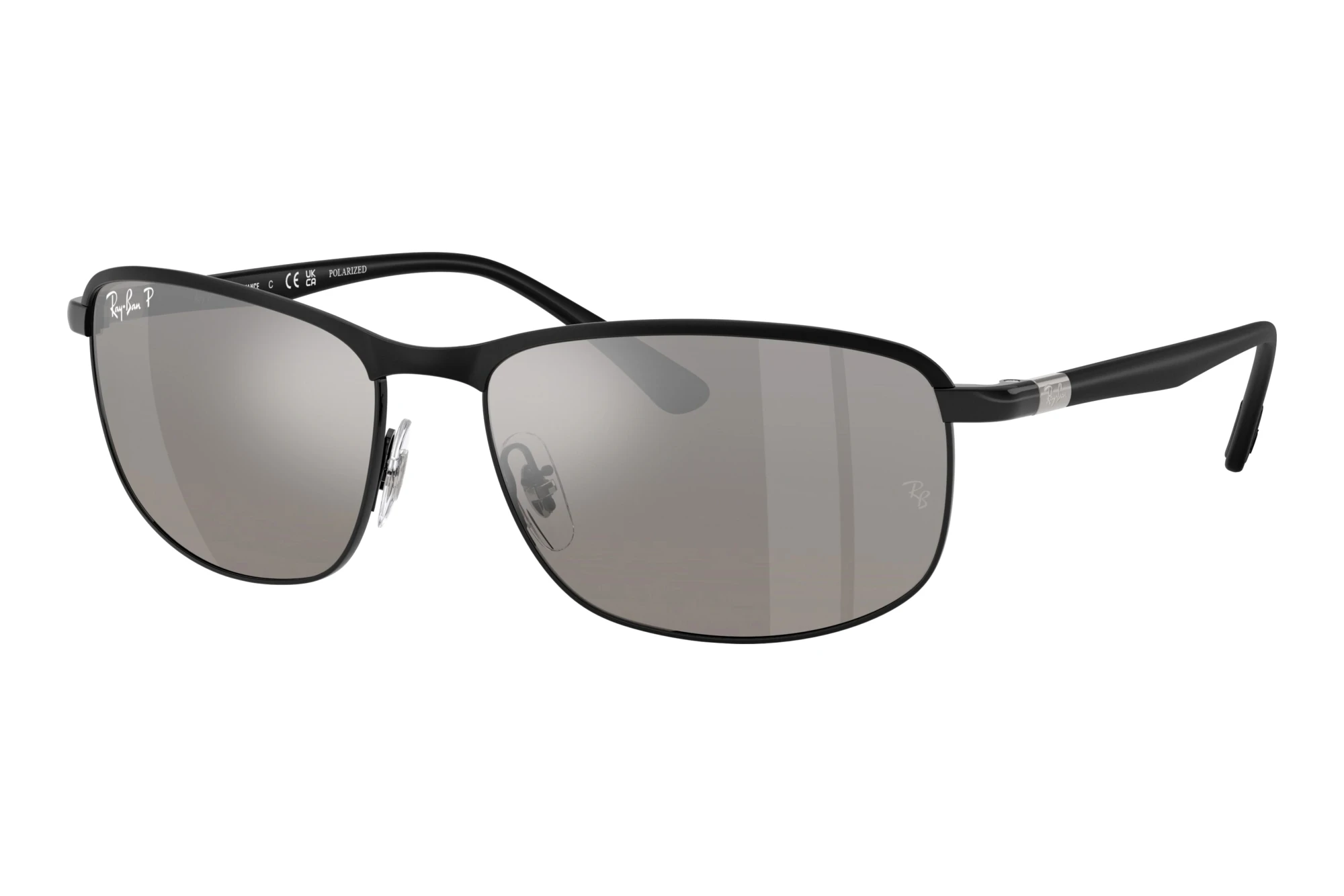 Ray-Ban RB3671CH 186/5J Mirror Silver Polarized+Black On Black Ray-Ban RB3671CH 186/5J Mirror Silver Polarized+Black On Black