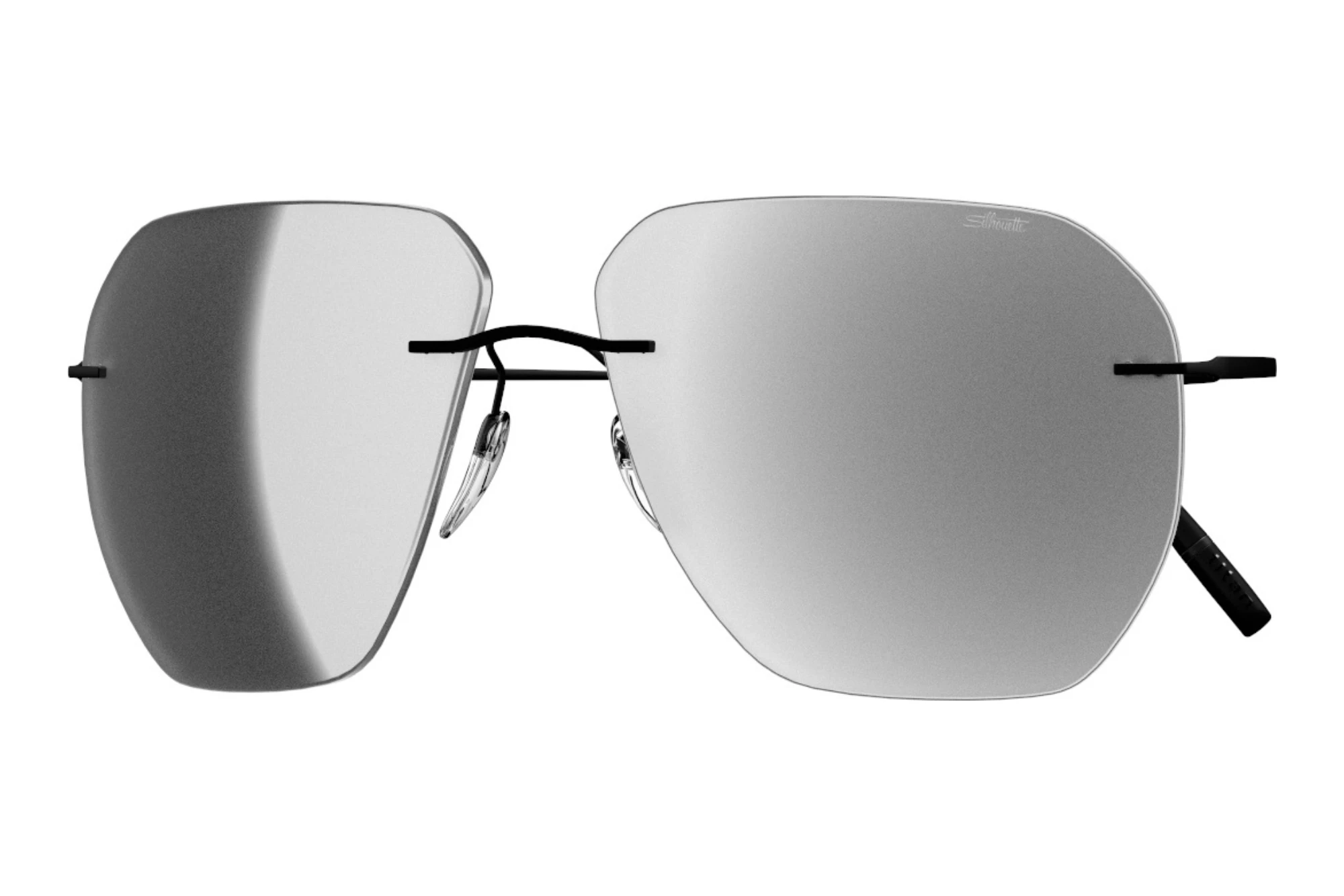 Silhouette 8743 9140 blackSLM Silver Mirror Gradient Silhouette 8743 9140 blackSLM Silver Mirror Gradient