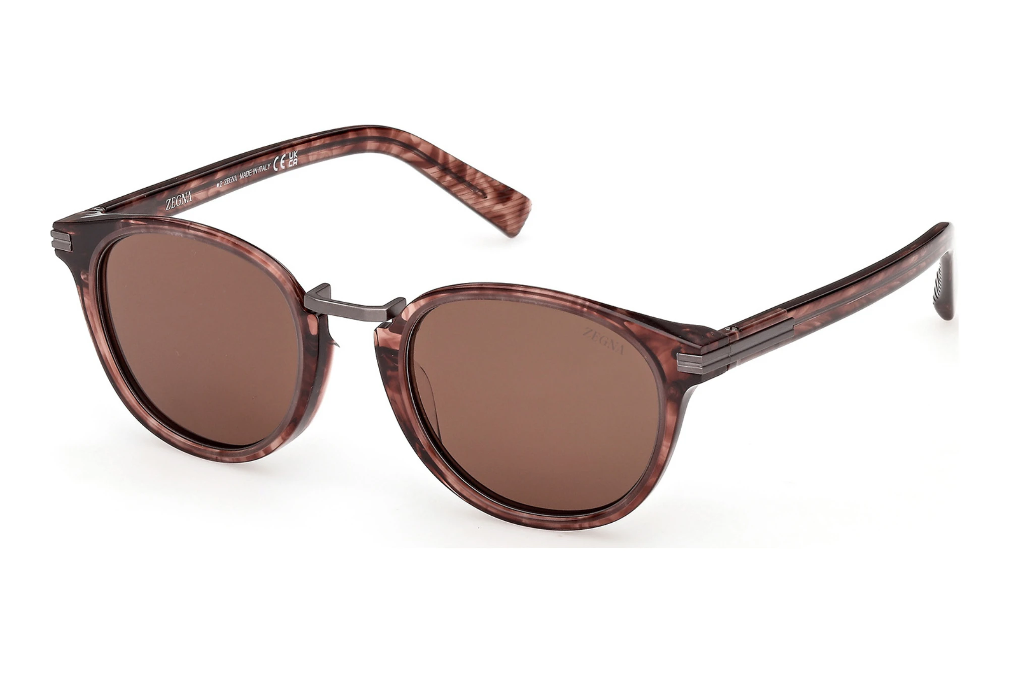 Zegna EZ0284-H 69E braunBordeaux/Gestreift Zegna EZ0284-H 69E braunBordeaux/Gestreift