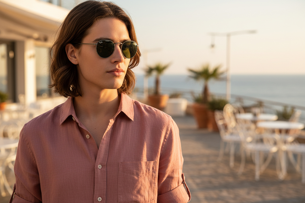 Widok z przodu Ray-Ban ROUND METAL (RB3447 - 029)