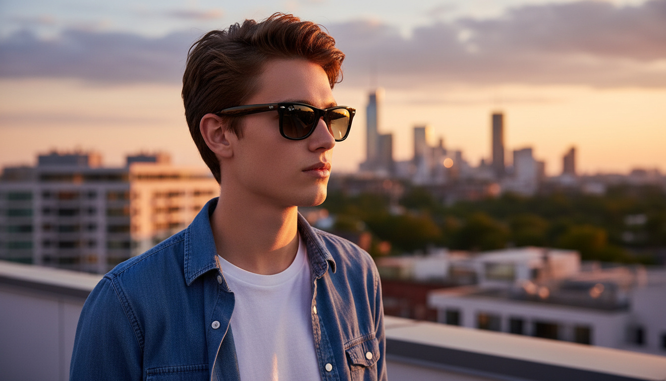 Widok z przodu Ray-Ban WAYFARER (RB2140 - 901/32)
