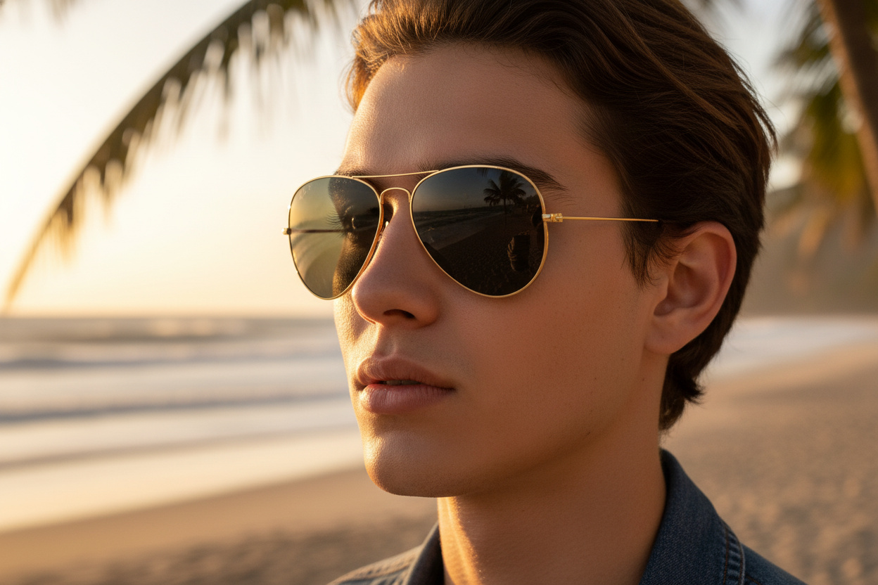 Widok z przodu Ray-Ban AVIATOR LARGE METAL (RB3025 - 919648)