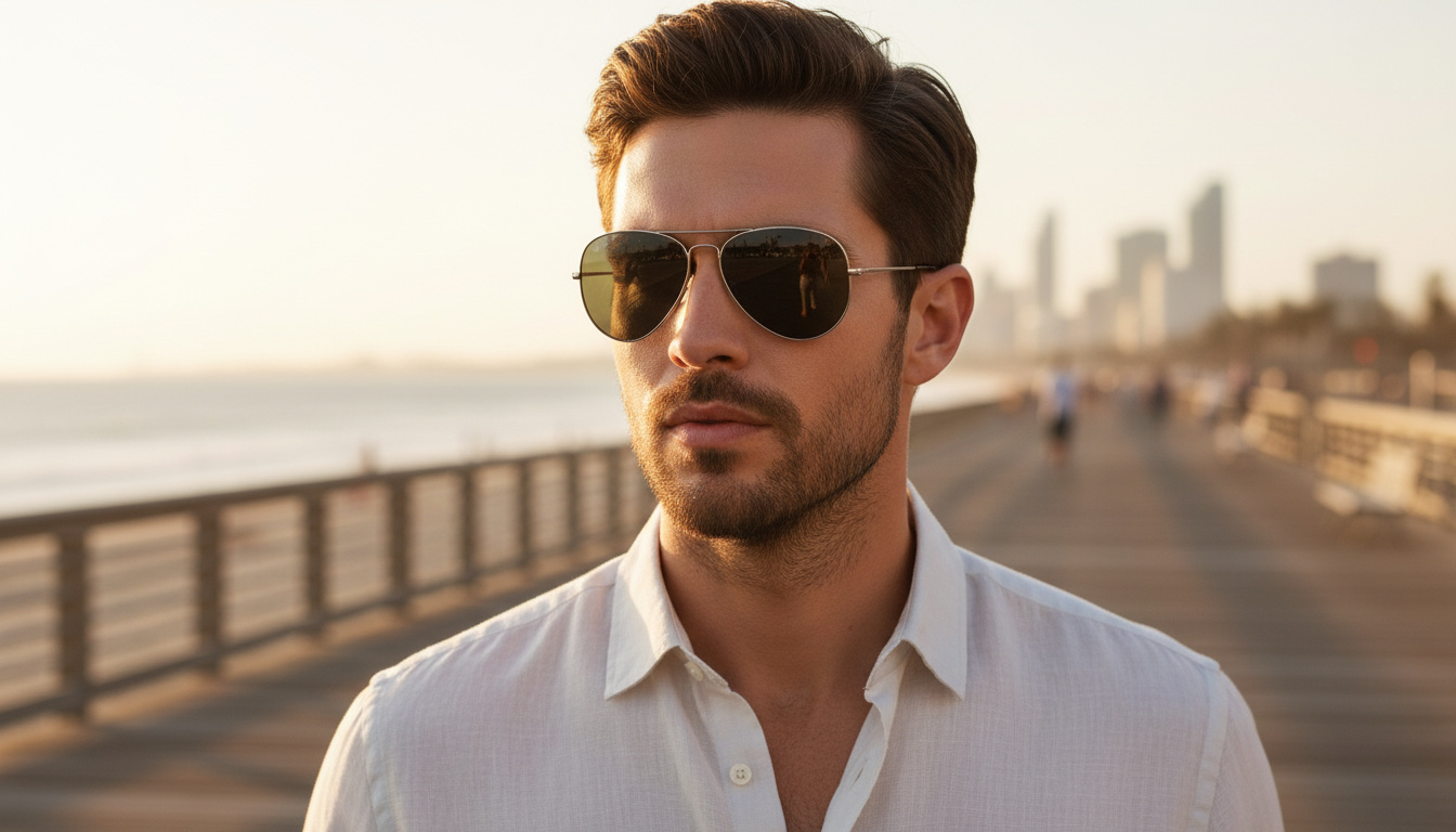 Widok z przodu Ray-Ban AVIATOR METAL II (RB3689 - 004/48)
