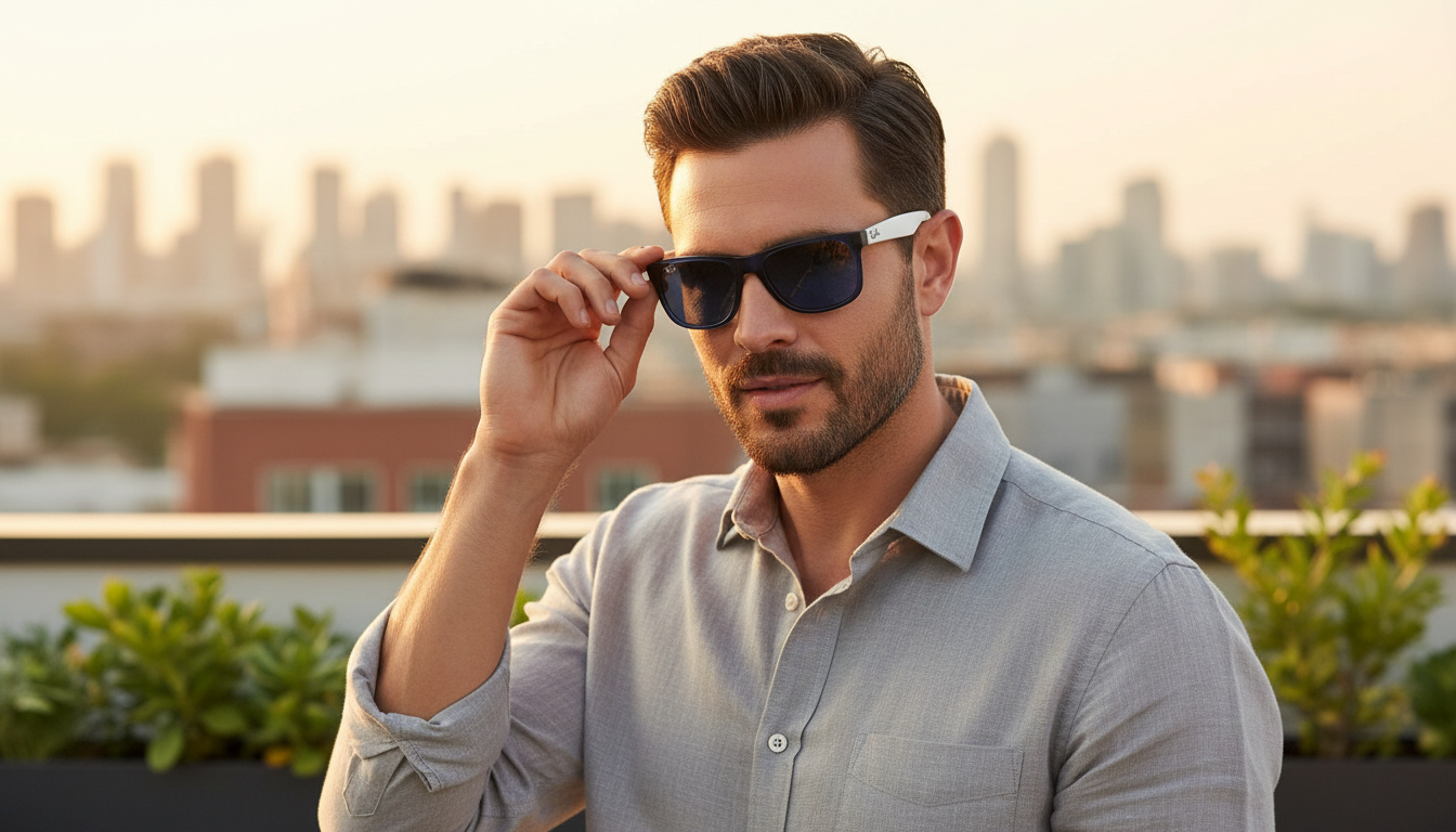 Widok z przodu Ray-Ban JUSTIN (RB4165 - 651180)