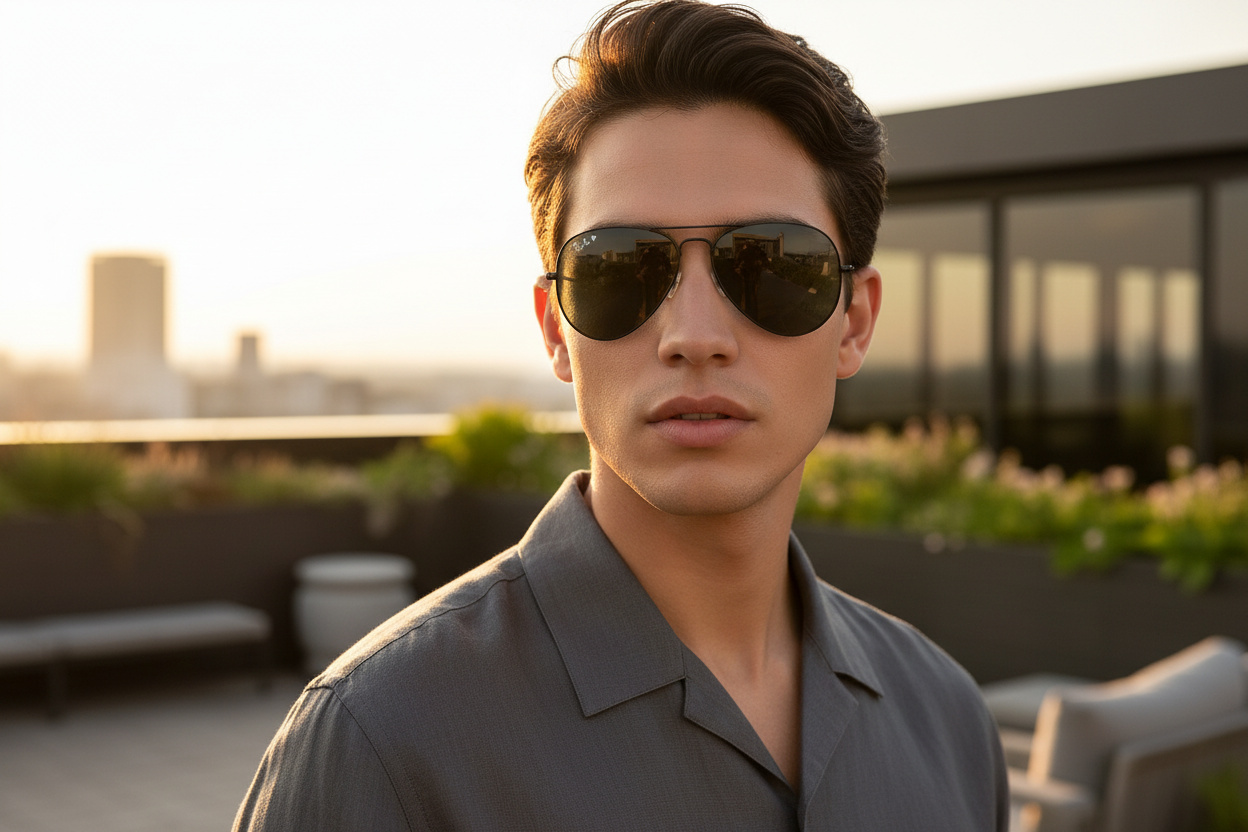 Widok z przodu Ray-Ban AVIATOR LARGE METAL (RB3025 - 002/48)