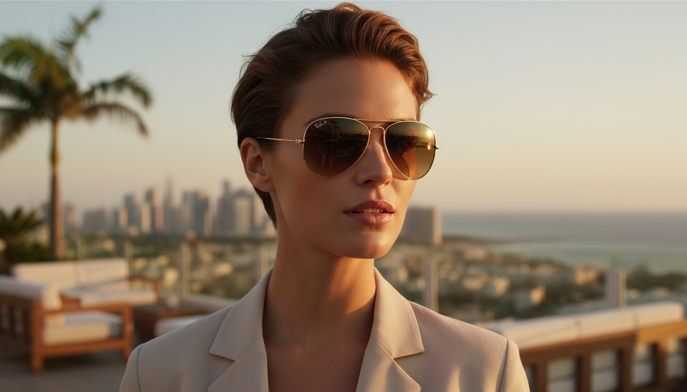 Widok z przodu Ray-Ban AVIATOR LARGE METAL (RB3025 - 001/M2)