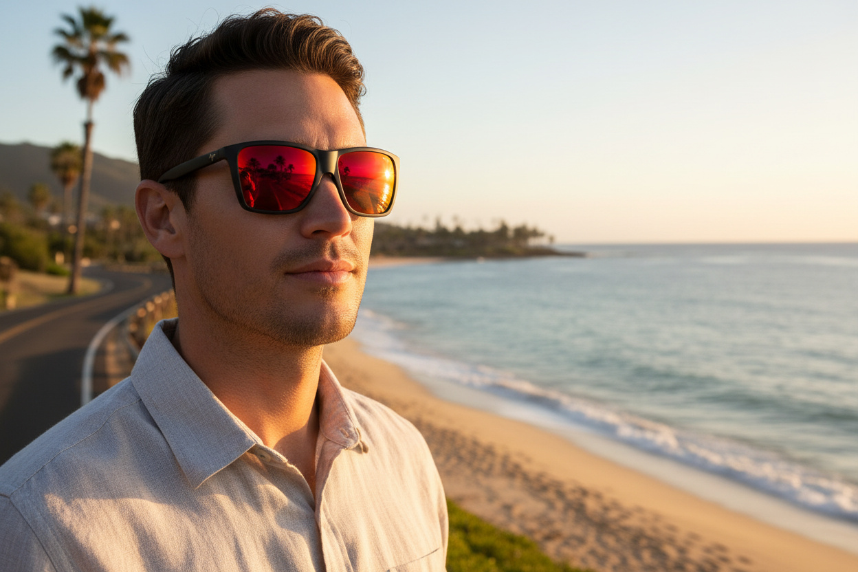 Widok z przodu Maui Jim Cruzem (RM864-02A)