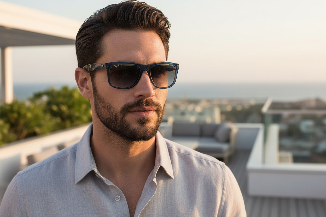 Widok z przodu Ray-Ban JUSTIN (RB4165 - 6596T3)