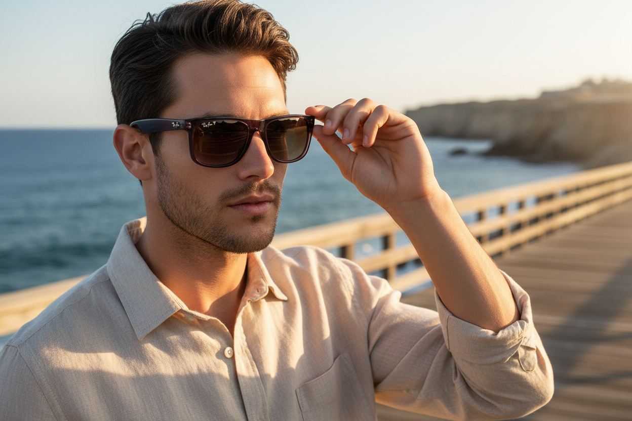 Widok z przodu Ray-Ban JUSTIN (RB4165 - 6597T5)