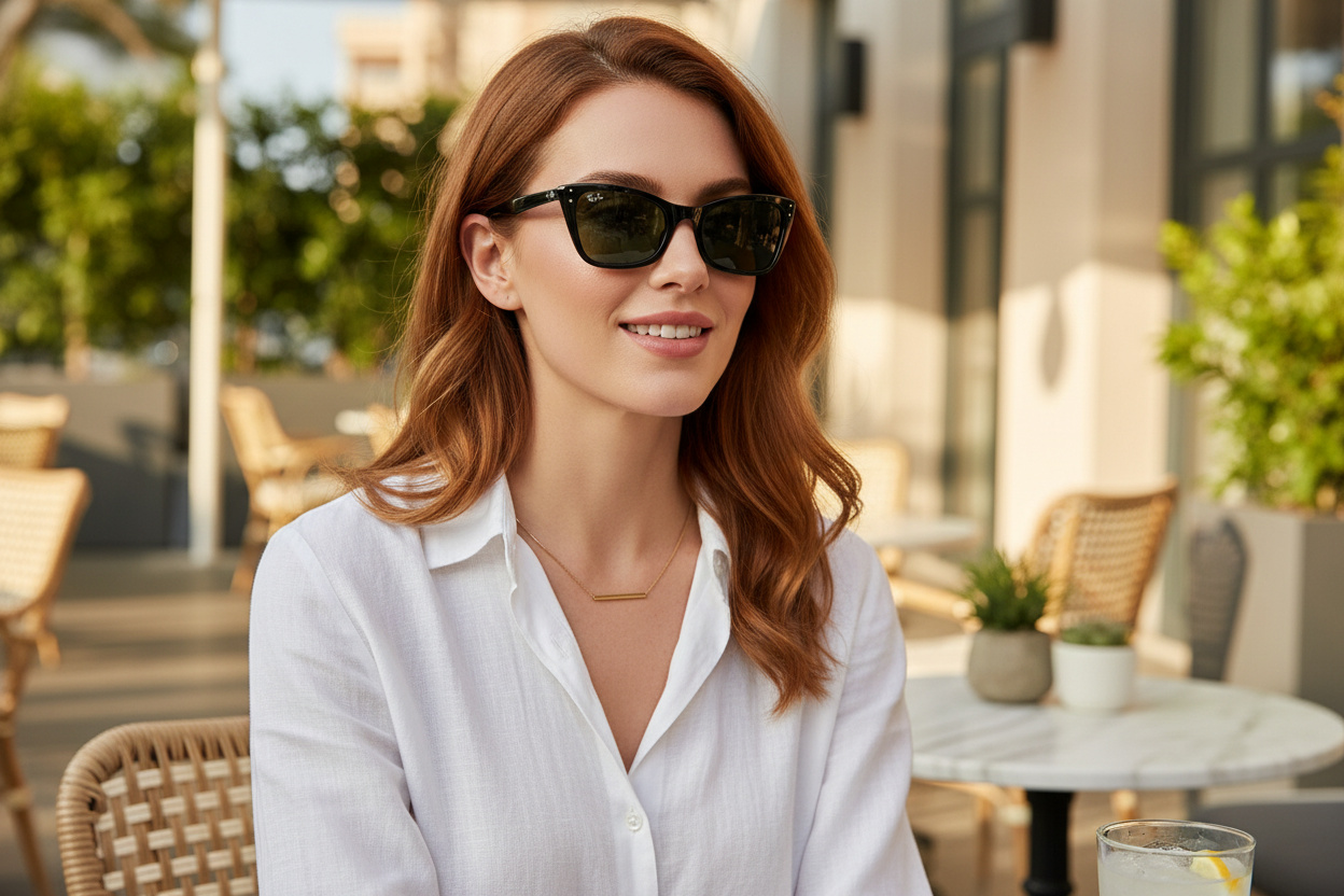 Widok z przodu Ray-Ban LADY BURBANK (RB2299 - 901/31)