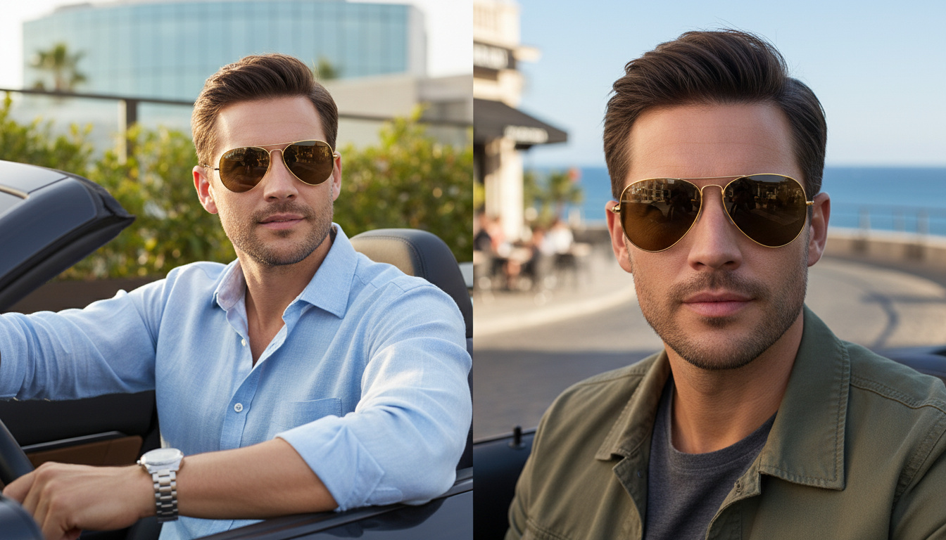 Widok z przodu Ray-Ban AVIATOR LARGE METAL (RB3025 - 9196G5)