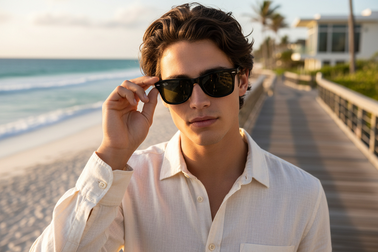 Widok z przodu Ray-Ban WAYFARER (RB2140 - 135831)