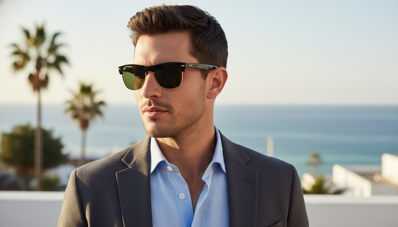 Widok z przodu Ray-Ban CLUBMASTER OVERSIZED (RB4175 - 877)