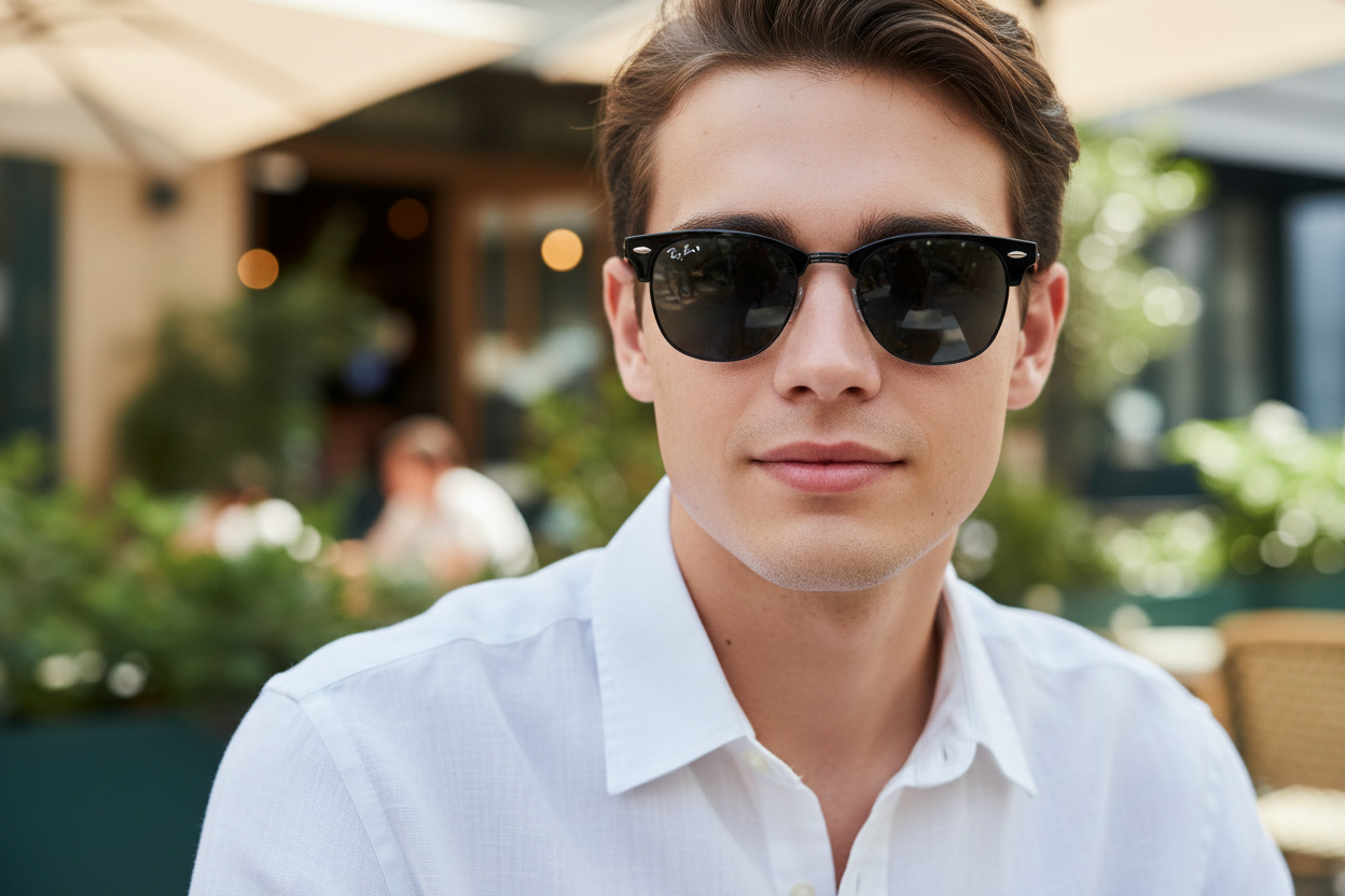 Widok z przodu Ray-Ban CLUBMASTER (RB3016 - 1367B1)