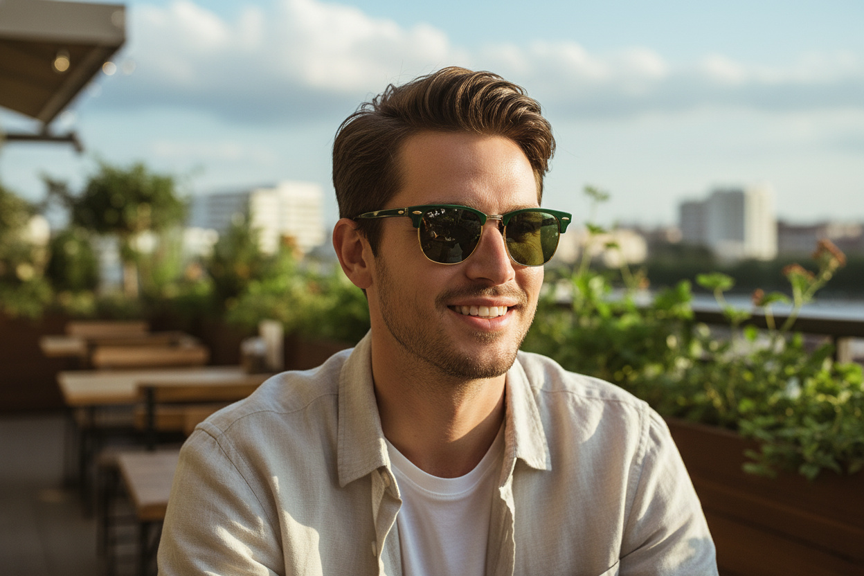 Widok z przodu Ray-Ban CLUBMASTER (RB3016 - 1368G4)