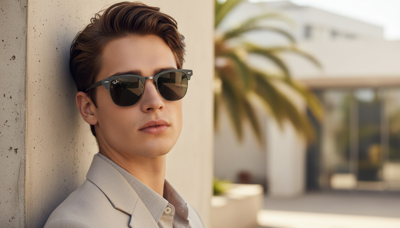 Widok z przodu Ray-Ban CLUBMASTER METAL (RB3716 - 9256B1)