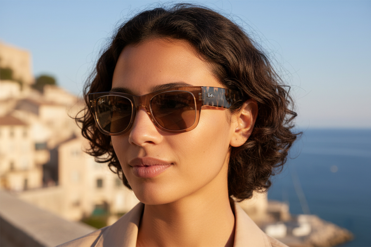 Widok z przodu Ray-Ban MEGA WAYFARER (RB0840S - 663693)